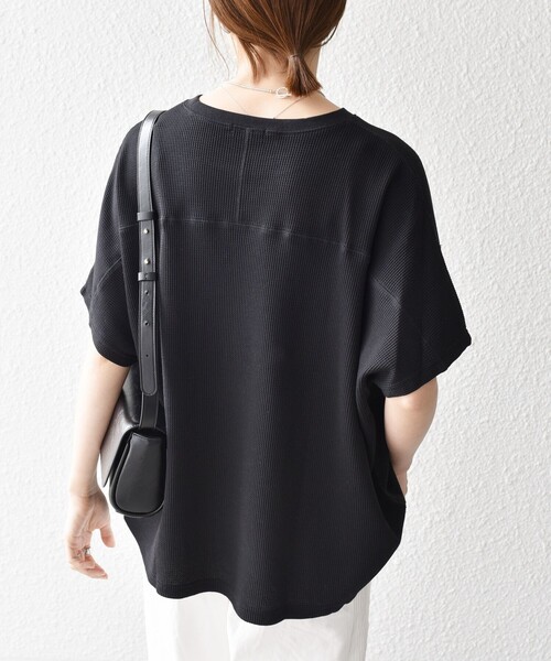 tシャツ ウールワッフル ジャージーカットソー レディース 楽天市場】 40代 ワッフル 長袖 Tシャツ プルオーバー 黒 グレー