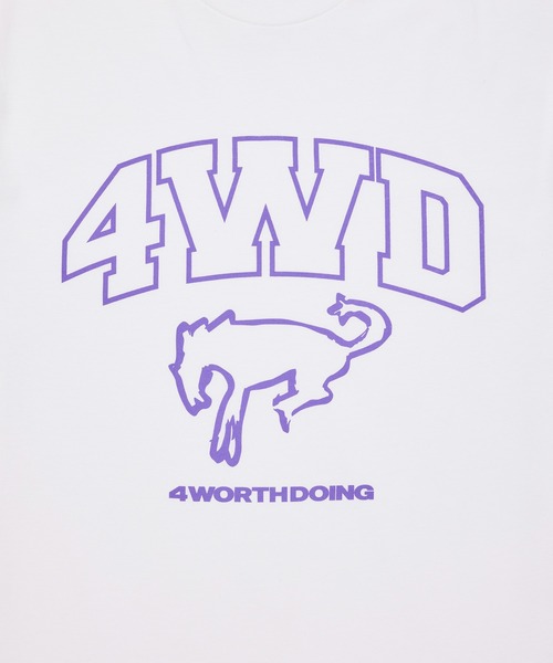 4WD（フォーワースドゥーイング）の「【4WD/4 WORTH DOING/フォー・ワース・ドゥーイング】 BRONCO MASCOT TEE ブロンコマスコット ショートスリーブTシャツ（Tシャツ/カットソー・メンズ・ダークグリーン/ホワイト・M/L/XL）」の5枚目の写真