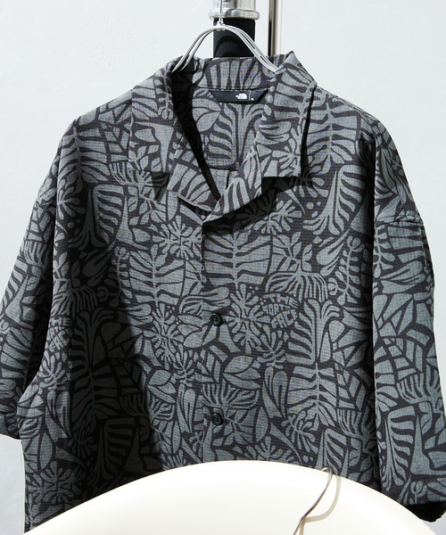 THE NORTH FACE S/S Aloha Vent Shirt ブラック THE NORTH FACE (ザノースフェイス) S/S Aloha Vent Shirt #MEN