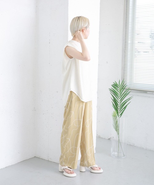 KBF（ケイビーエフ）の「ドローイングプリントパンツ（その他パンツ・レディース・ブルー系その他/ベージュ系その他/ブラック系その他・ONE）」の7枚目の写真