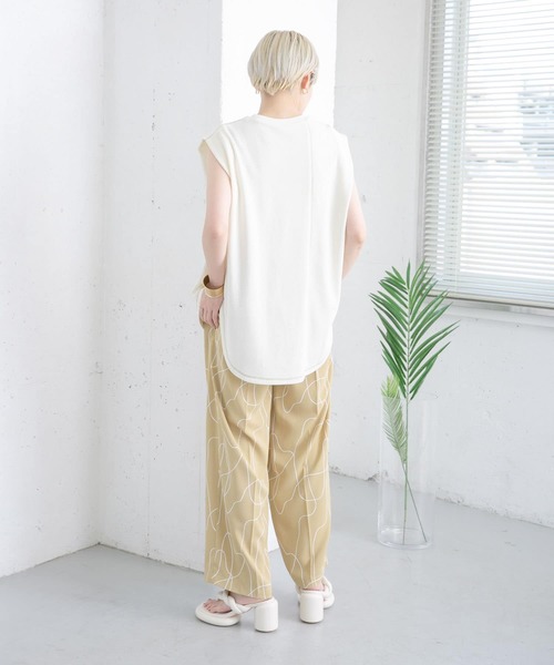 KBF（ケイビーエフ）の「ドローイングプリントパンツ（その他パンツ・レディース・ブルー系その他/ベージュ系その他/ブラック系その他・ONE）」の8枚目の写真