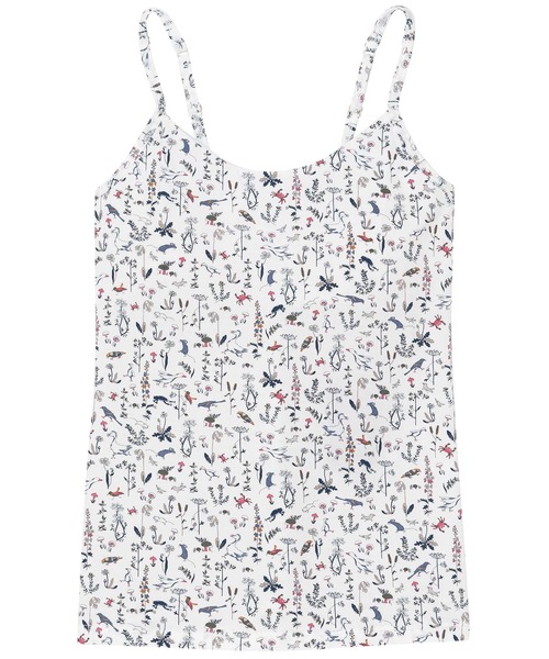 une nana cool（ウンナナクール）の「MADE WITH LIBERTY FABRIC カップ付きキャミソール（その他アンダーウェア/インナー・レディース・クリーム/ブルー/サックスブルー/ピンク・M/L）」の4枚目の写真