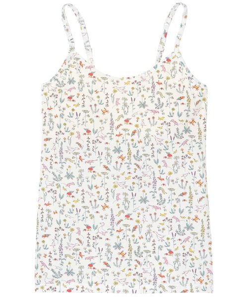 une nana cool（ウンナナクール）の「MADE WITH LIBERTY FABRIC カップ付きキャミソール（その他アンダーウェア/インナー・レディース・クリーム/ブルー/サックスブルー/ピンク・M/L）」の2枚目の写真