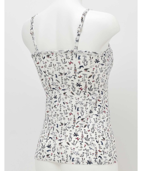 une nana cool（ウンナナクール）の「MADE WITH LIBERTY FABRIC カップ付きキャミソール（その他アンダーウェア/インナー・レディース・クリーム/ブルー/サックスブルー/ピンク・M/L）」の6枚目の写真
