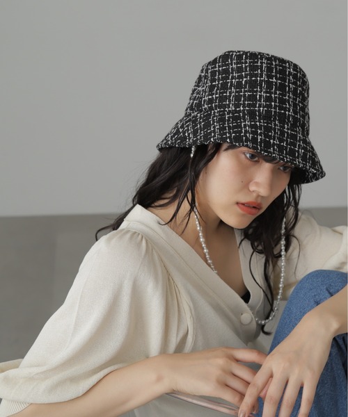 FREE'S MART（フリーズマート）の「パール付きニットバケットハット（ハット・レディース・ブラック系その他・ﾌﾘ-）」の9枚目の写真