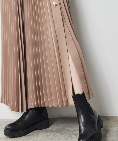 CHIC STYLE（シックスタイル）の「 サイドボタンプリーツロングスカート ＜大きいサイズ有＞シックスタイル（スカート・レディース・ブラック/ベージュ・LL/M/4L/3L/L/5L）」の20枚目の写真