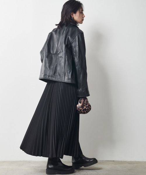 CHIC STYLE（シックスタイル）の「 サイドボタンプリーツロング