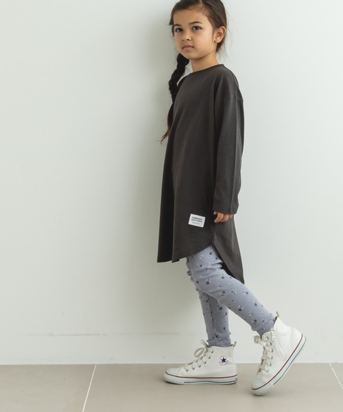 pairmanon(ペアマノン)の「オリジナル プリント 長袖 チュニック ワンピース(ワンピース・キッズ・グレー系その他5/ミント/ブラック系その他/パープル系その他/その他1/ピンク系その他/ブルー系その他/ブラウン系その他2/ベージュ系その他/ブラウン系その他/ピンク系その他2/ホワイト系その他・110/100/140/130/150/120/90)」の3枚目の写真