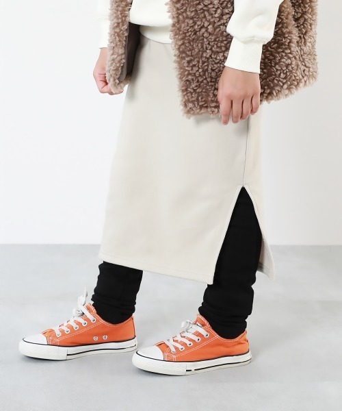 セール】RICH WARM 裏シャギー 10分丈 無地 ロングスカッツ（スカート