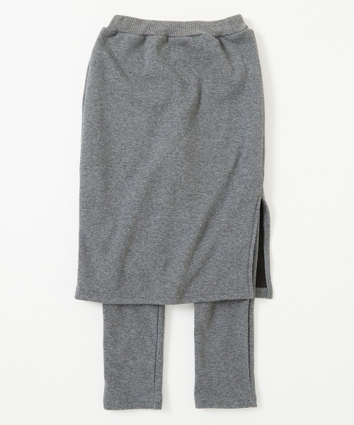 devirock(デビロック)の「RICH WARM 裏シャギー 10分丈 無地 ロングスカッツ(スカート・キッズ・モカ/ヘザーチャコール/ブラック/アイボリー/杢グレー/ネイビー系・130cm/120cm/140cm/110cm/160cm/150cm/100cm)」の20枚目の写真