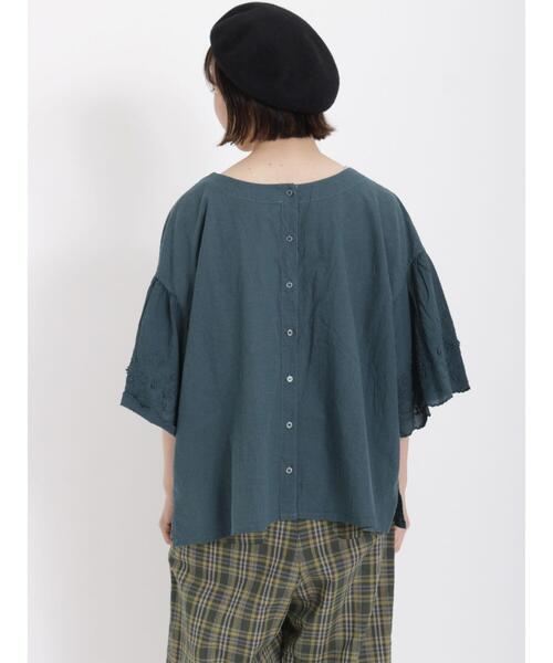 セール】袖立体刺繍レース前後2WAYブラウス（シャツ/ブラウス