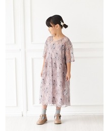 AIMER（エメ）の「配色レース袖付きキッズドレス（ドレス）」