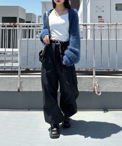 LVEU.（ラブユ.）の「【LVEU.】デザインサスペンダーパラシュートパンツ / オールインワン サロペット つなぎ オーバーオール サスペンダー パラシュート パンツ ボトムス ブラック オリジナル（その他パンツ・レディース・ブラック・FREE）」の8枚目の写真