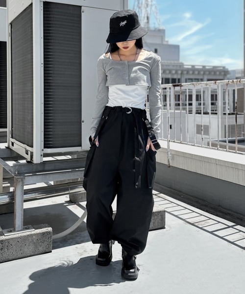 最終値下げ！ラバンダ パラシュートサロペットパンツ 宇野実彩子