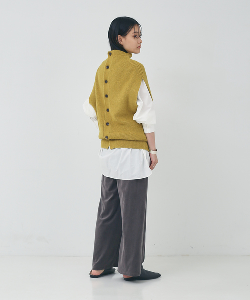 collex(コレックス)の「【手洗い可能】前後2WAYニットベスト(ニット/セーター・レディース・ブラック/イエロー/アイボリー・フリー)」の6枚目の写真