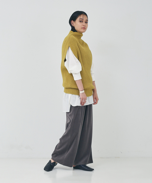 collex(コレックス)の「【手洗い可能】前後2WAYニットベスト(ニット/セーター・レディース・ブラック/イエロー/アイボリー・フリー)」の7枚目の写真