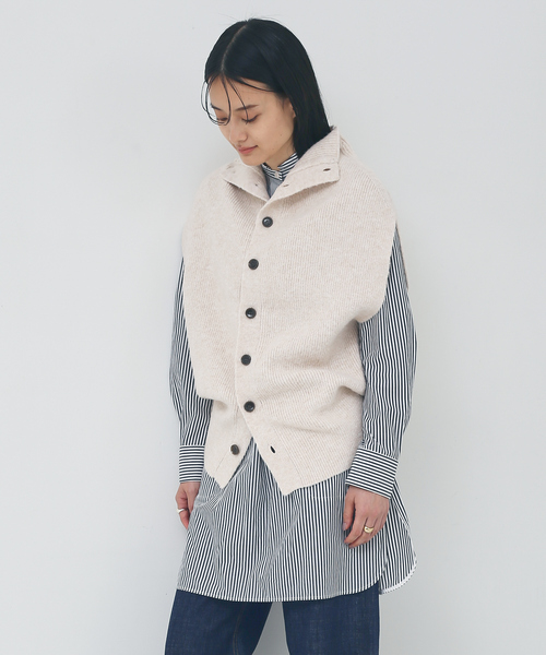 collex(コレックス)の「【手洗い可能】前後2WAYニットベスト(ニット/セーター・レディース・ブラック/イエロー/アイボリー・フリー)」の10枚目の写真