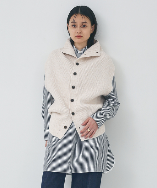 collex(コレックス)の「【手洗い可能】前後2WAYニットベスト(ニット/セーター・レディース・ブラック/イエロー/アイボリー・フリー)」の11枚目の写真