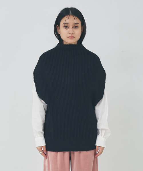 collex(コレックス)の「【手洗い可能】前後2WAYニットベスト(ニット/セーター・レディース・ブラック/イエロー/アイボリー・フリー)」の13枚目の写真