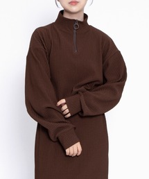 PUNYUS | ハーフZIPクロップドトップ(スウェット)