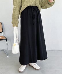 un+frame | narrow knit long skirt／ ウエスト紐ナローリブニットロングスカート(スカート)