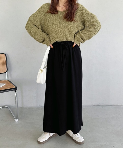 スカート RONRON STAR PATTERN BANDING KNIT LONG SKIRT 5BNY793 RONRON STAR PATTERN BANDING KNIT LONG SKIRT 5BNY793 スカート
