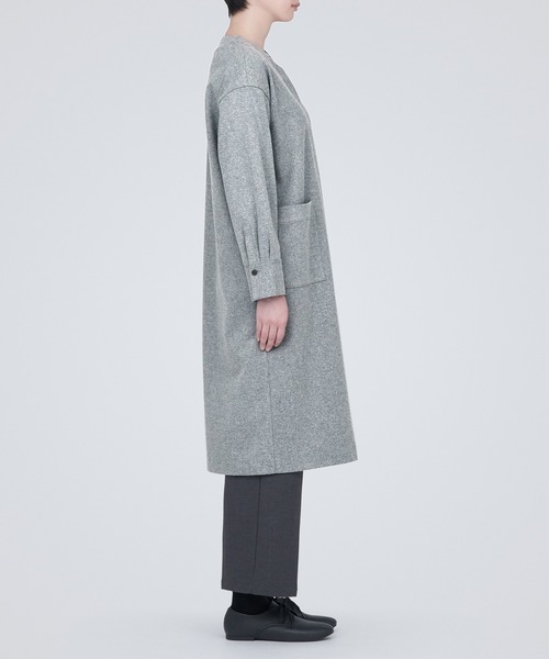 無印良品／大きいサイズXL／グレー／ダークストレッチ起毛コート
