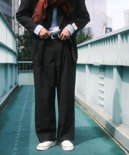 FARAH(ファーラー)の「【FARAH / ファーラー】Three Tuck Wide Pants(スラックス・メンズ・ネイビー・34/32/30)」の20枚目の写真