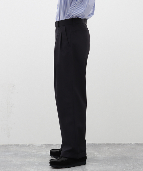FARAH(ファーラー)の「【FARAH / ファーラー】Three Tuck Wide Pants(スラックス・メンズ・ネイビー・34/32/30)」の5枚目の写真