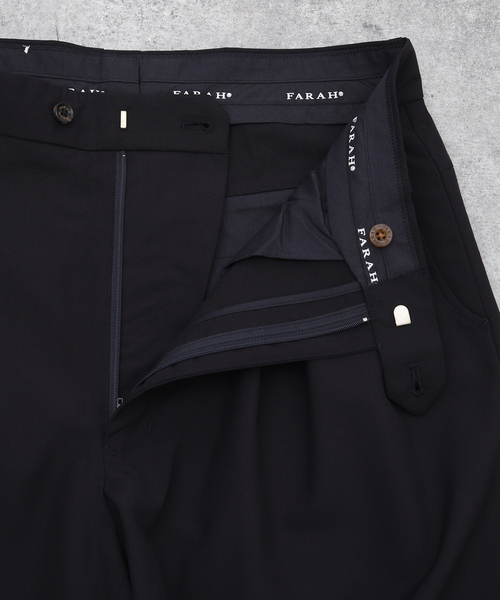 FARAH(ファーラー)の「【FARAH / ファーラー】Three Tuck Wide Pants(スラックス・メンズ・ネイビー・34/32/30)」の16枚目の写真