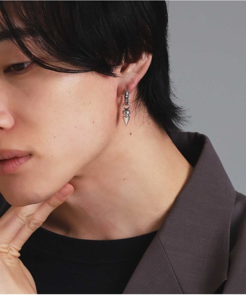 HOWL”クロッシングピアス（スパイクドドロップ）/シルバー925【LION