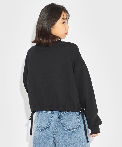 PINK-latte（ピンクラテ）の「◇リボンドロストサガラロゴ短丈裏毛