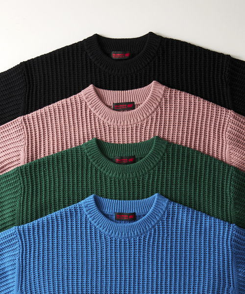 JOURNAL STANDARD relume（ジャーナルスタンダード　レリューム）の「IBERICO MERINO WOOL メッシュクルーネックニット（ニット/セーター・メンズ・バーガンディー/ブルー/ブラック/グリーン・LARGE/MEDIUM）」の8枚目の写真