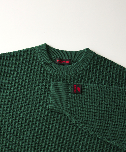 JOURNAL STANDARD relume（ジャーナルスタンダード　レリューム）の「IBERICO MERINO WOOL メッシュクルーネックニット（ニット/セーター・メンズ・バーガンディー/ブルー/ブラック/グリーン・LARGE/MEDIUM）」の10枚目の写真