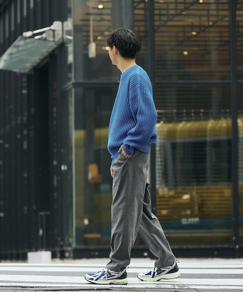 JOURNAL STANDARD relume（ジャーナルスタンダード　レリューム）の「IBERICO MERINO WOOL メッシュクルーネックニット（ニット/セーター・メンズ・バーガンディー/ブルー/ブラック/グリーン・LARGE/MEDIUM）」の12枚目の写真