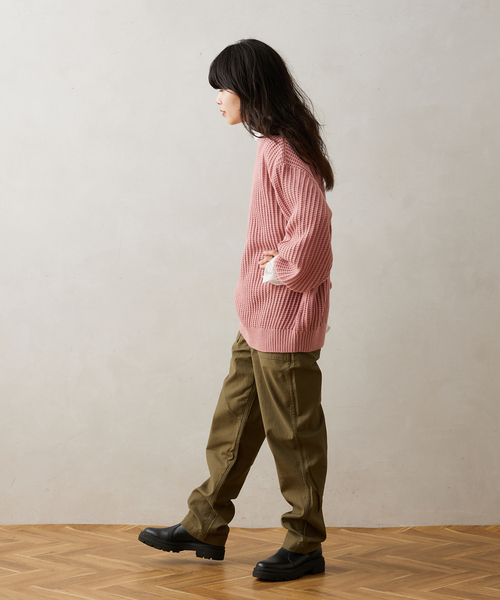 JOURNAL STANDARD relume（ジャーナルスタンダード　レリューム）の「IBERICO MERINO WOOL メッシュクルーネックニット（ニット/セーター・メンズ・バーガンディー/ブルー/ブラック/グリーン・LARGE/MEDIUM）」の22枚目の写真