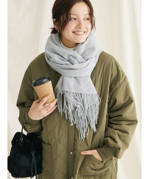 CRAFT STANDARD BOUTIQUE（クラフトスタンダードブティック）の「カラーストール（マフラー・レディース・グリーン/ブルー/ライトグレー/レッド/オフホワイト・FREE）」の11枚目の写真