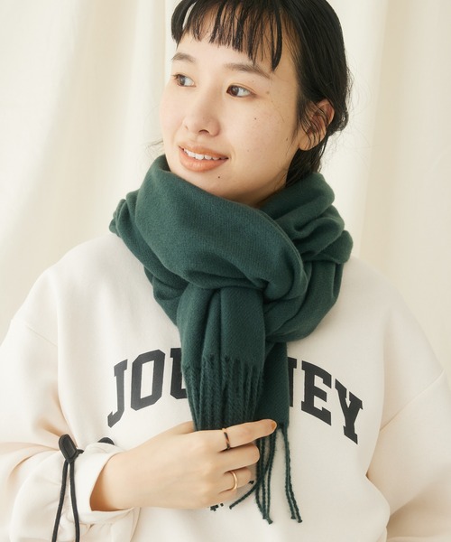 CRAFT STANDARD BOUTIQUE（クラフトスタンダードブティック）の「カラーストール（マフラー・レディース・グリーン/ブルー/ライトグレー/レッド/オフホワイト・FREE）」の3枚目の写真