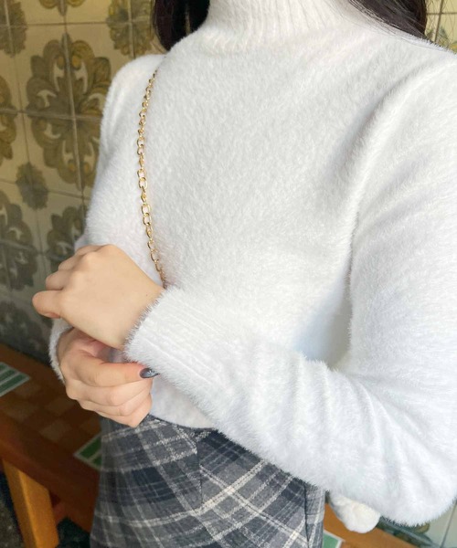 frunco(フランコ)の「【ZOZO限定】ハイネックシャギーニット(ニット/セーター・レディース・ホワイト/ピンク/ブルー/ブラック・FREE)」の16枚目の写真