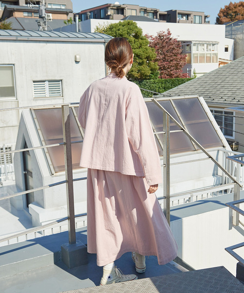 PAR ICI（パーリッシィ）の「シボコットン 切り替えスカート (セットアップ対応)（スカート・レディース・その他/チャコールグレー/ピンク・FREE）」の15枚目の写真