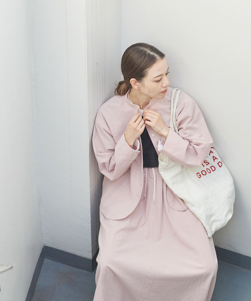 PAR ICI（パーリッシィ）の「シボコットン 切り替えスカート (セットアップ対応)（スカート・レディース・その他/チャコールグレー/ピンク・FREE）」の19枚目の写真