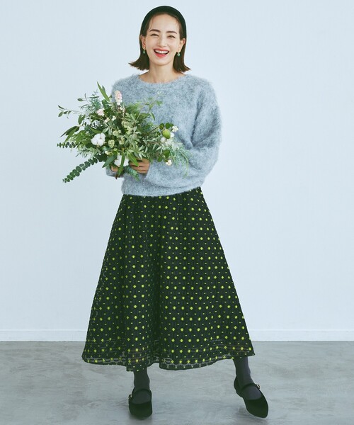 OPAQUE.CLIP（オペークドットクリップ）の「◆ふわふわ起毛シャギーニット【洗濯機洗い可】（ニット/セーター・レディース・ライトブルー/グレー/ライトベージュ・38/40/42）」の4枚目の写真