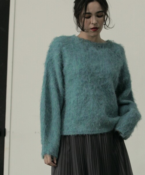OPAQUE.CLIP（オペークドットクリップ）の「◆ふわふわ起毛シャギーニット【洗濯機洗い可】（ニット/セーター・レディース・ライトブルー/グレー/ライトベージュ・38/40/42）」の7枚目の写真