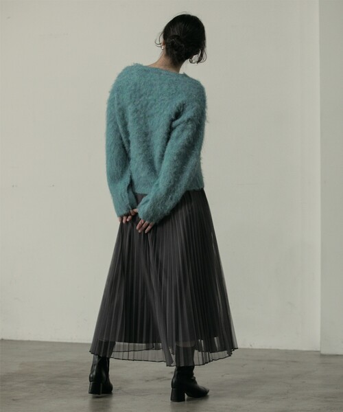 OPAQUE.CLIP（オペークドットクリップ）の「◆ふわふわ起毛シャギーニット【洗濯機洗い可】（ニット/セーター・レディース・ライトブルー/グレー/ライトベージュ・38/40/42）」の12枚目の写真