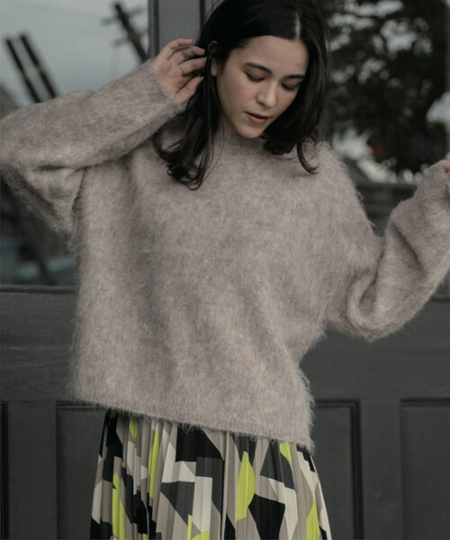 OPAQUE.CLIP（オペークドットクリップ）の「◆ふわふわ起毛シャギーニット【洗濯機洗い可】（ニット/セーター・レディース・ライトブルー/グレー/ライトベージュ・38/40/42）」の16枚目の写真
