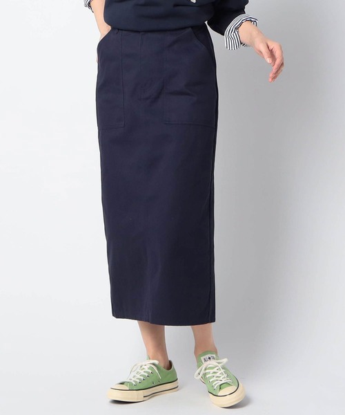 Grand PARK（グランドパーク）の「ロング丈ベイカースカート（スカート・レディース・ベージュ/ネイビー/カーキ・FREE）」の3枚目の写真