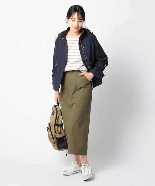 Grand PARK（グランドパーク）の「ロング丈ベイカースカート（スカート・レディース・ベージュ/ネイビー/カーキ・FREE）」の14枚目の写真