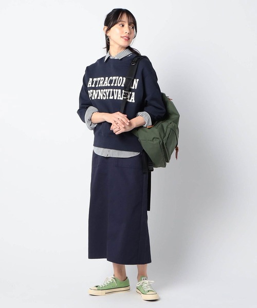 Grand PARK（グランドパーク）の「ロング丈ベイカースカート（スカート・レディース・ベージュ/ネイビー/カーキ・FREE）」の15枚目の写真