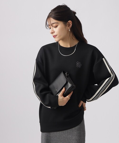Cutie Blonde（キューティーブロンド）の「◆なめらかタッチ ライン入りデザインダンボールトップス（Tシャツ/カットソー・レディース・ブルー系その他/ホワイト系/ブラック・03/04/02）」の8枚目の写真