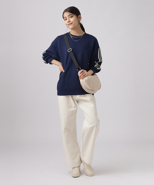 Cutie Blonde（キューティーブロンド）の「◆なめらかタッチ ライン入りデザインダンボールトップス（Tシャツ/カットソー・レディース・ブルー系その他/ホワイト系/ブラック・03/04/02）」の10枚目の写真